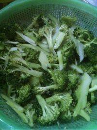 家常菜西兰花炒肉做法图解3)
