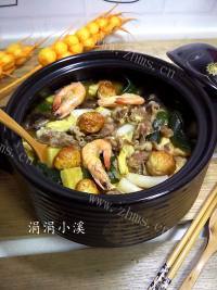 美味的什锦暖锅