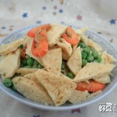 河虾炒脆豆腐