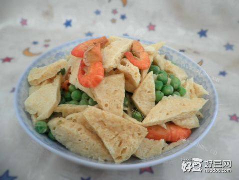 河虾炒脆豆腐