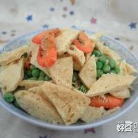 河虾炒脆豆腐
