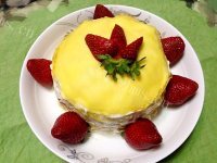 美味营养的榴莲千层蛋糕做法图解7)
