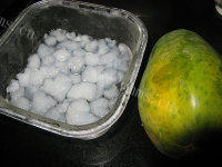 美味的木瓜炖雪蛤做法图解1)