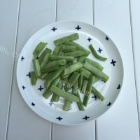 快手微波蚝油四季豆做法图解1)