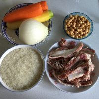 好吃的羊排鹰嘴豆抓饭做法图解1)
