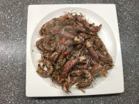 美味的椒盐濑尿虾