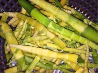 美味的石门腊肉炒箭笋做法图解3)