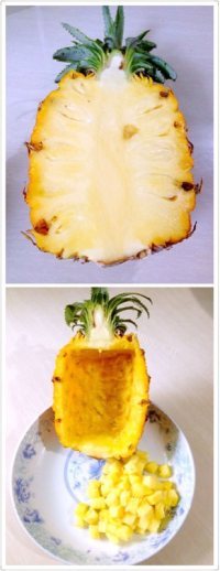 香飘十里的菠萝炒饭做法图解2)