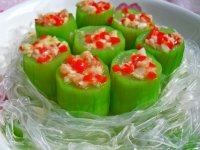家常菜蒜蓉粉丝蒸丝瓜