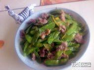 美味荷兰豆炒肉片做法图解5)