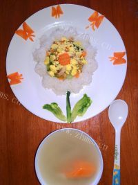美味的花朵饭团做法图解10)