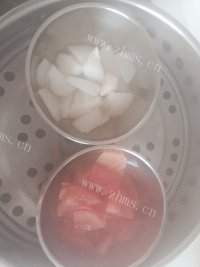 美味的番茄山药鸡肝泥做法图解4)