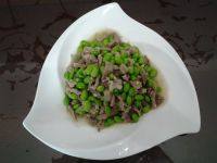 很有食欲的肉丝炒毛豆