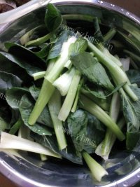 家常菜香菇炒油菜做法图解1)