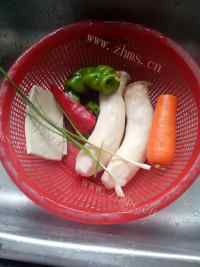 家常菜杏鲍菇炒肉片做法图解1)