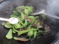 家常菜油菜炒肉