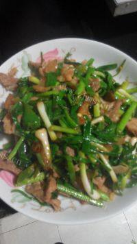 家常菜蒜苗炒肉片