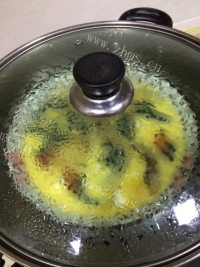 美味的三色蒸蛋做法图解3)