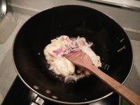 美味的东北炝锅疙瘩汤做法图解5)
