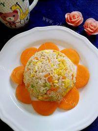 美味的杂蔬蛋炒饭