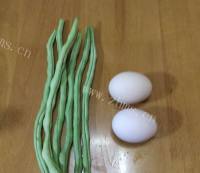 家常菜四季豆炒鸡蛋做法图解1)