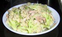 家常菜有机花菜炒肉片