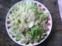 家常菜虾皮炒包菜