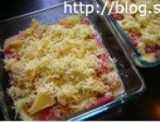 美味的扇贝虾仁焗豆腐