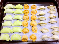 蔬菜味速冻彩色花样饺子做法图解16)