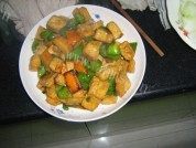 素炒豆腐泡做法图解5)
