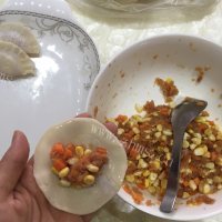 美味的玉米饺子做法图解4)