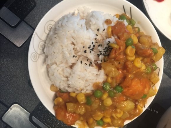 鲜美可口的咖喱鸡丁饭