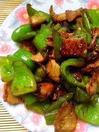 美味的菜椒炒肉