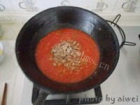 诱人的番茄肉酱意面做法图解11)