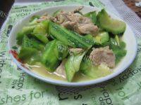 家常菜瘦肉炒丝瓜