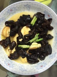 自制日本豆腐炒黑木耳做法图解6)