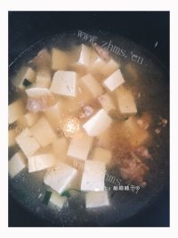 美味的小白菜豆腐汤做法图解4)