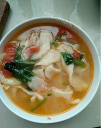 西红柿菠菜面做法图解6)