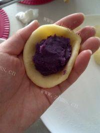 自制冰皮紫薯月饼做法图解14)