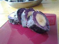 自己做的紫薯香蕉卷