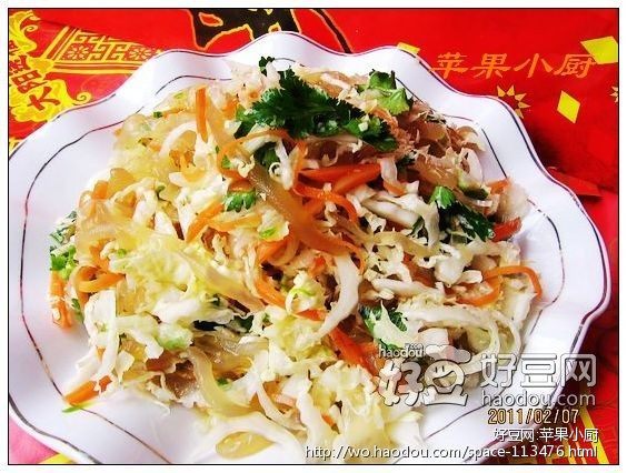 白菜丝拌海蜇