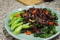 美味豆豉鲮鱼烧芥蓝做法图解12)