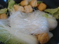 粉丝木耳炒娃娃菜做法图解4)