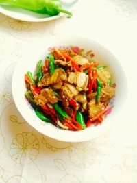 五味俱全的农家小炒肉做法图解8)