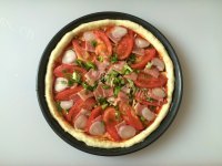 小洋葱培根披萨做法图解9)