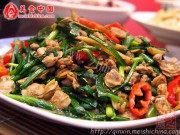 家常菜韭菜炒蚬肉