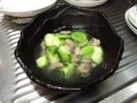 美味的丝瓜肉片汤