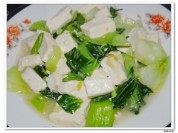 家常菜油菜豆腐