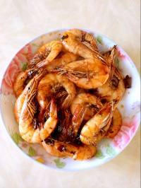 美味的辣炒大虾