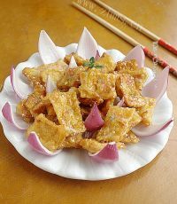 诱人的酥黄菜做法图解13)